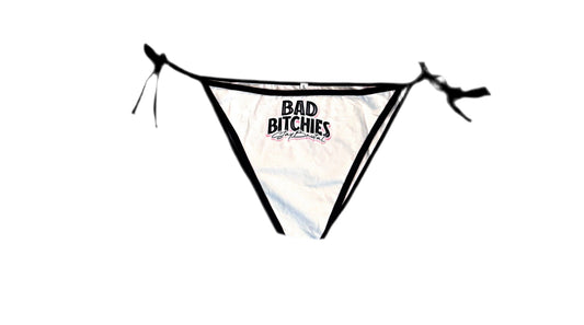 Bad bitchies stay brutal 2 piece tie string thong